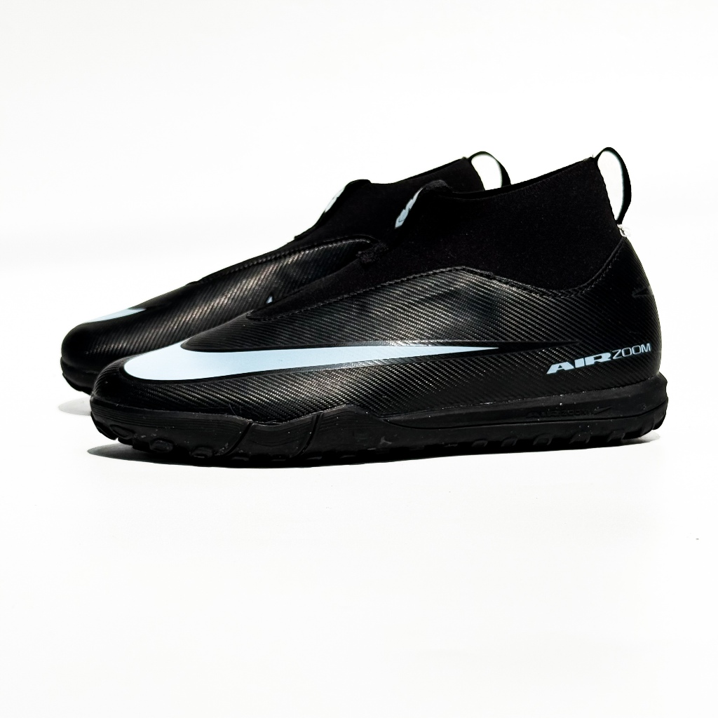 Nike Jr Air Zoom Superfly 10 Academy TF Original Mercurial Black Sepatu Futsal Anak Junior Kids Turf