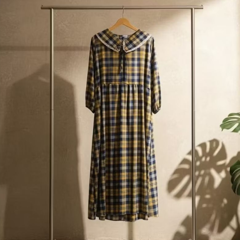 GAMIS FLANEL CANTIK IMPORT