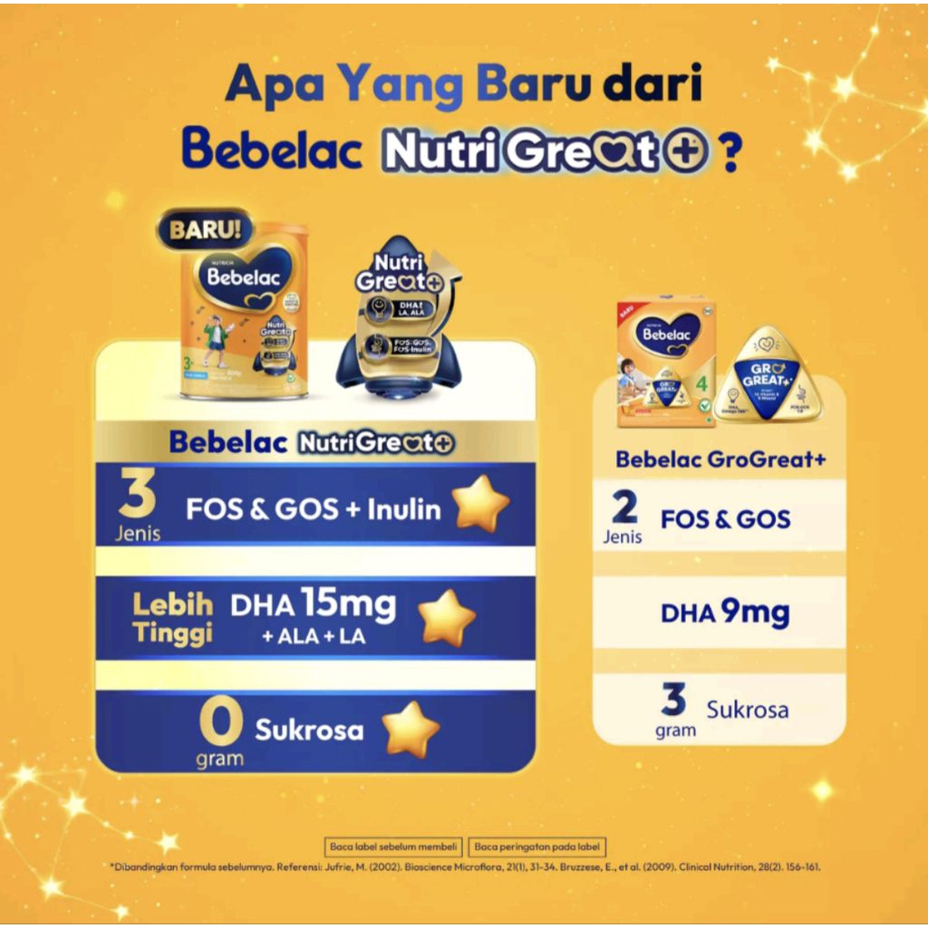 Susu bebelac 3+ Vanila 800gr Susu Pertumbuhan Anak Usia 1-3 Tahun