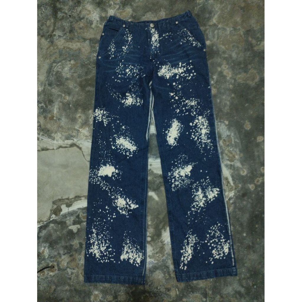 Japanese Brand Mottled Denim Pants