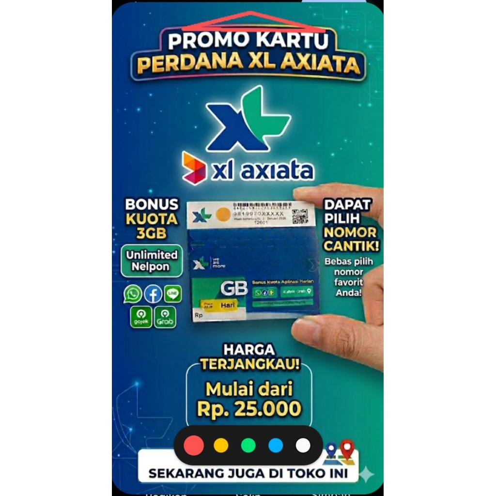 Perdana XL  bonus kuota 3gb dengan nomor pilihan
