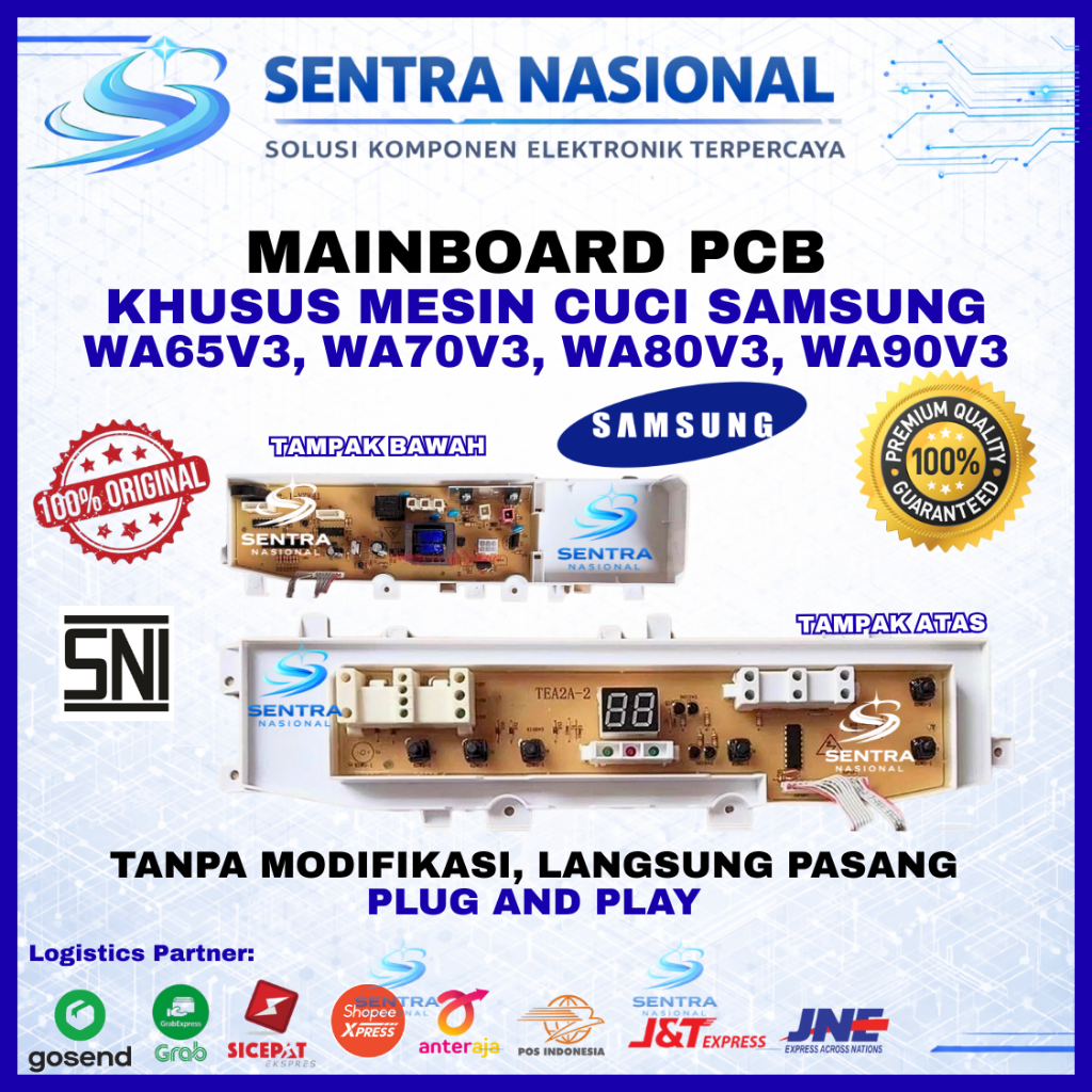 Samsung Modul PCB Mesin Cuci WA65V3 WA70V3 WA80V3 WA90V3 | Mainboard Mesin Cuci Samsung WA 65V3 WA 7