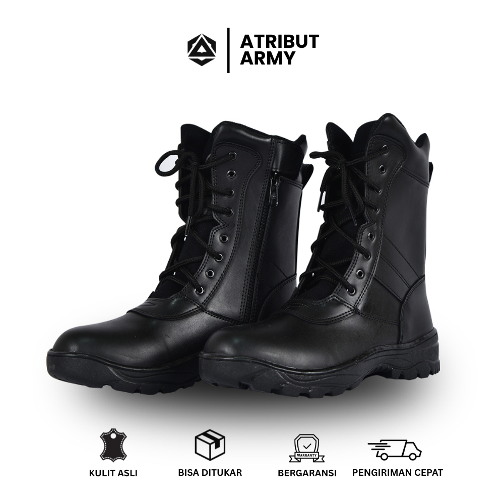 [KULIT ASLI UJUNG BESI] Sepatu PDL TNI Safety Kulit Asli Ujung Besi Sepatu PDL TNI AD Satpam Securit
