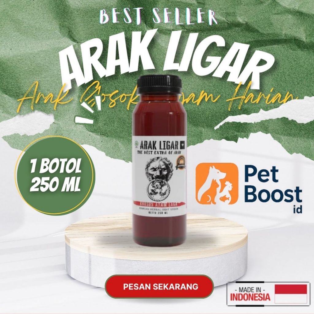 ARAK GOSOK - ARAK LIGAR GOSOK KHUSUS AYAM isi 250ml UNTUK LUKA PASCA TARUNG