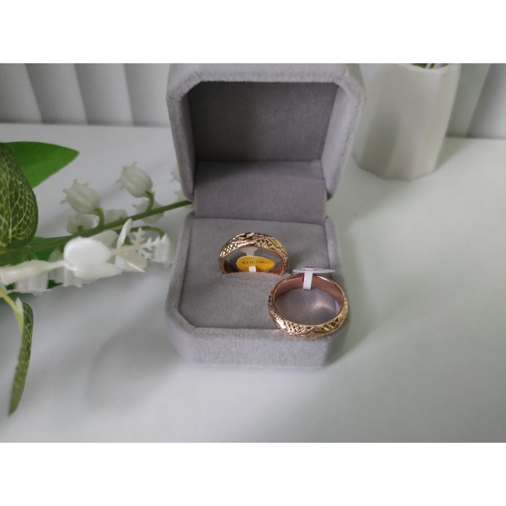 Cincin xuping wanita polos ukir / cincin wanita