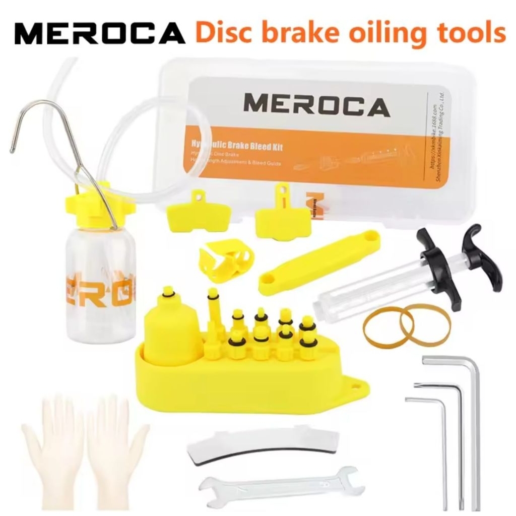 Bleeding Kit Rem Cakram Hidrolik Sepeda MEROCA Alat Pengganti dan Pengisi Minyak rem Sepeda Lengkap