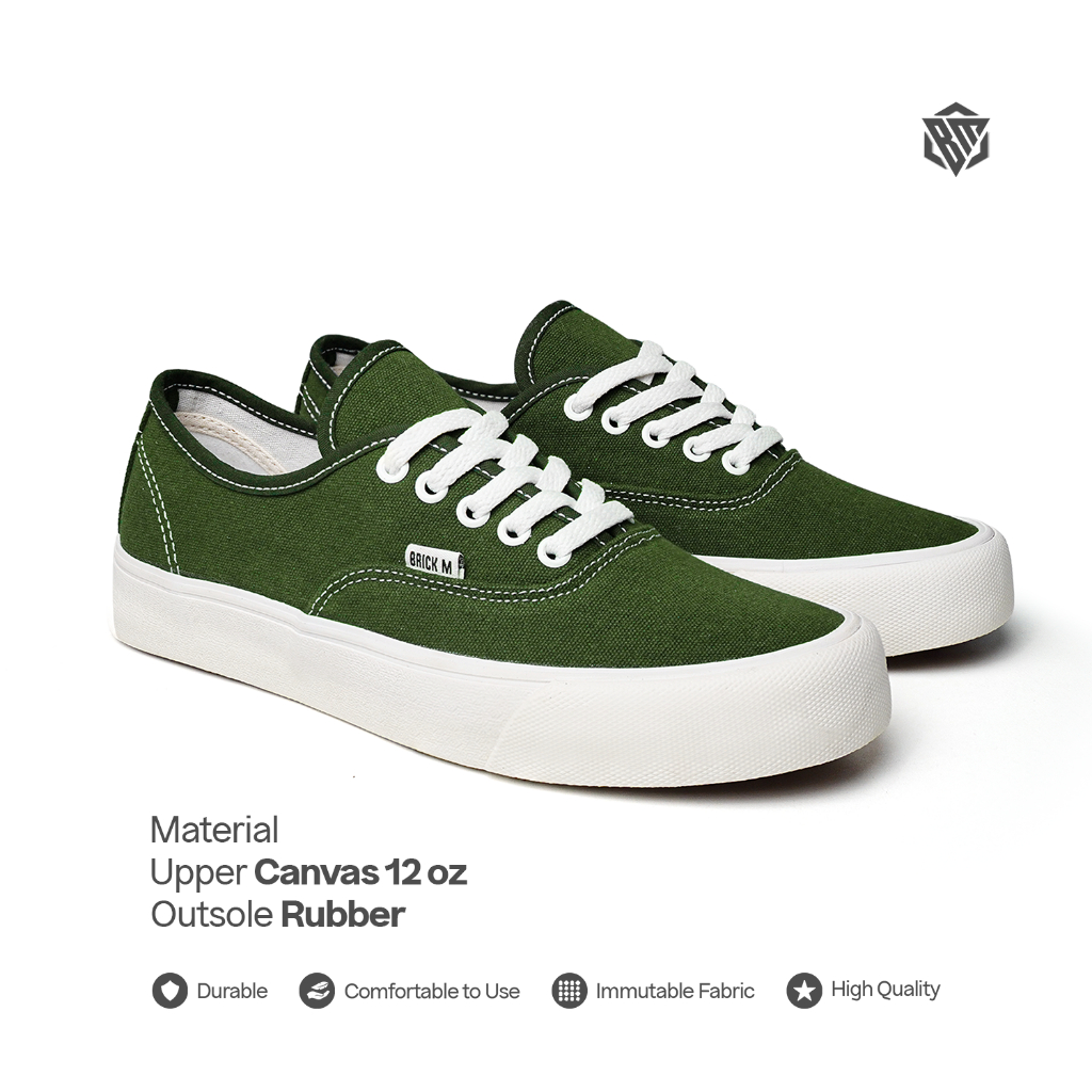 Brick Mansions - Britannica Olive Green Sepatu Sneakers Casual Pria Wanita