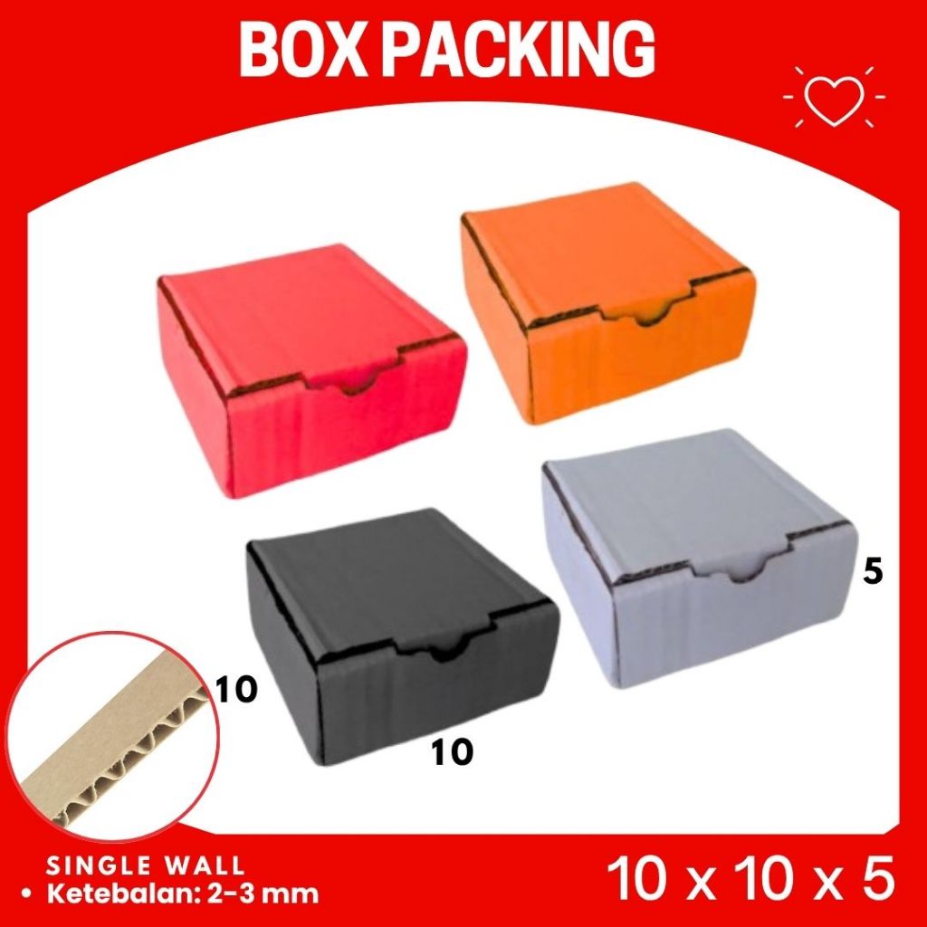 Kardus 10x10x5 LD Kardus Box Gelang lipatan depan Dus Hampers Kotak Kemasan Box Aksesoris Karton