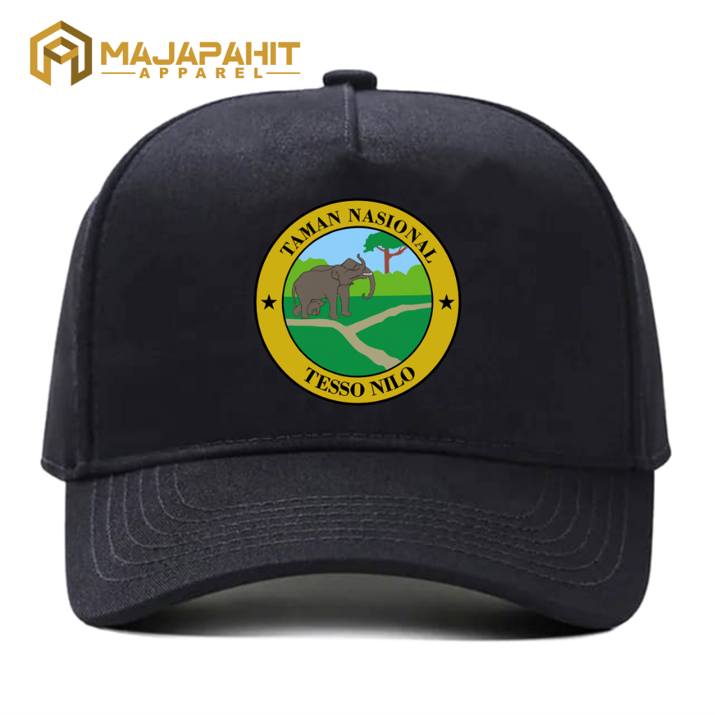 Topi Balai Taman Nasional TESSO NILO Baseball Full Kain Premium - Majapahit Apparel