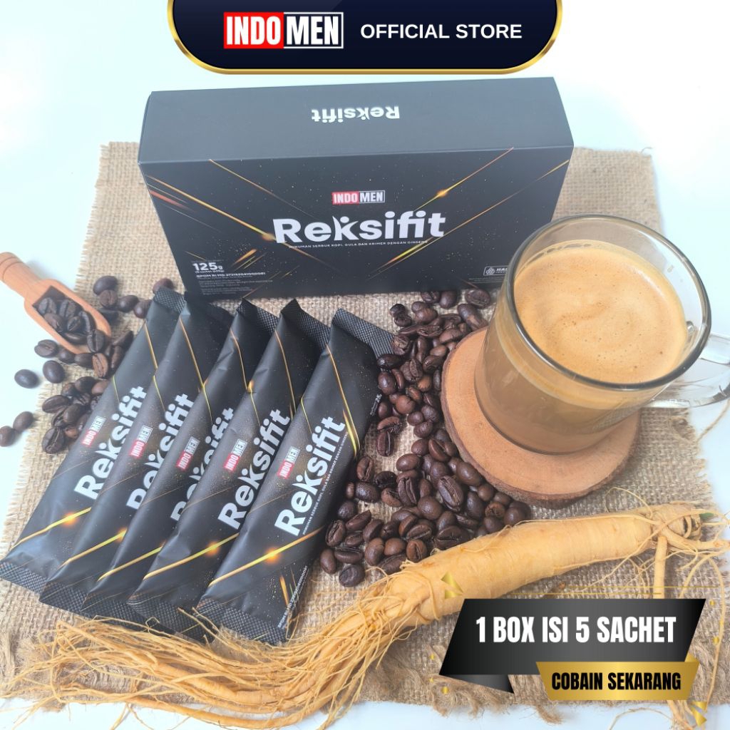 INDOMEN Reksifit Kopi Ginseng 1 Box 5 Sachet Alternatif Kopi Java Plus