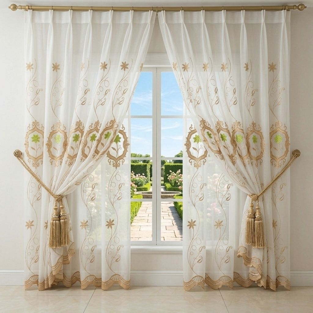Sentosa Gordyn - Vitrase Bordir Motif Kualitas Premium