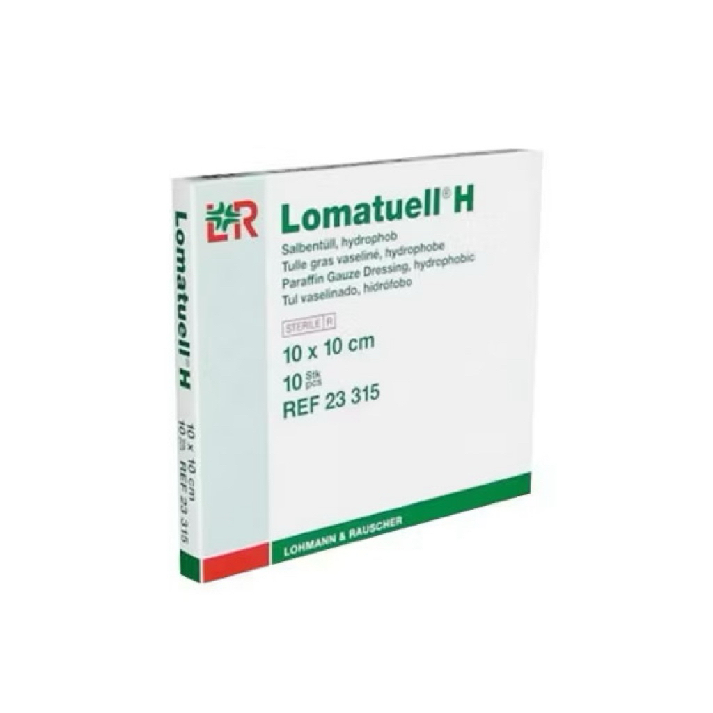 Lomatuell H Kasa Pembalut Steril Antibiotik 10x10 Cm Box 10 Pcs Hydrophobic Kasa Penutup Luka lohman
