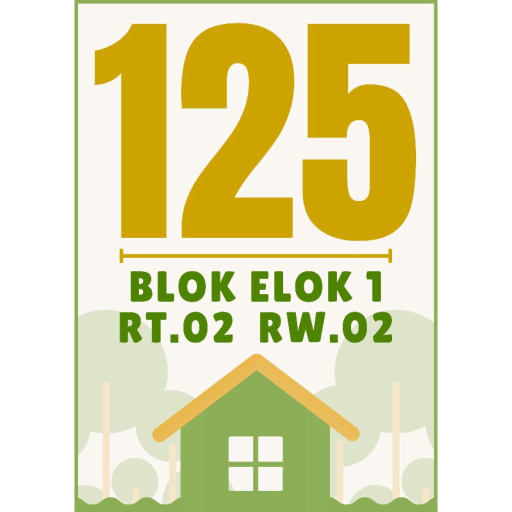 Stiker Nomor Rumah