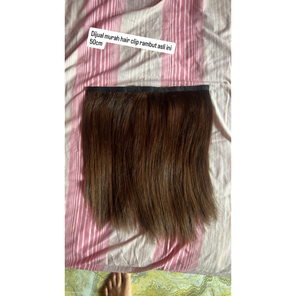 hair clip rambut asli