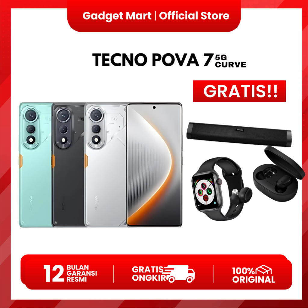 TECNO POVA 7 CURVE 5G - Garansi Resmi