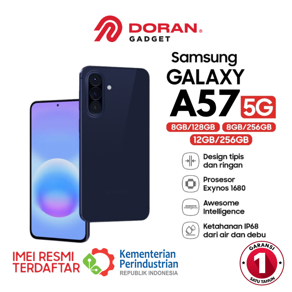 Samsung Galaxy A57 5G 8/128GB 8/256GB 12/256GB Super AMOLED - Garansi Resmi SEIN 1 Tahun
