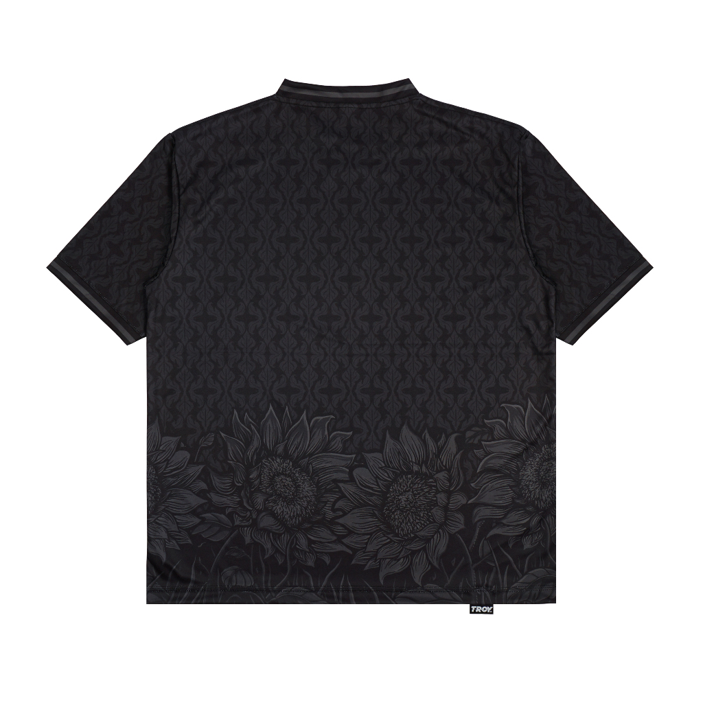 Troy Company Jersey Black Grey Flora Chaos Inside - Jersey Hitam Abu Klasik V-Neck JSM 3583
