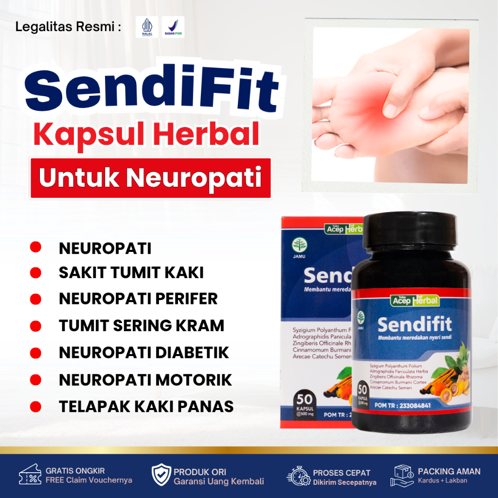 Obat Neuropati, Sakit Tumit Kaki, Neuropati Perifer, Neuropati Motorik, Tumit Sering Kram, Kebas Kes