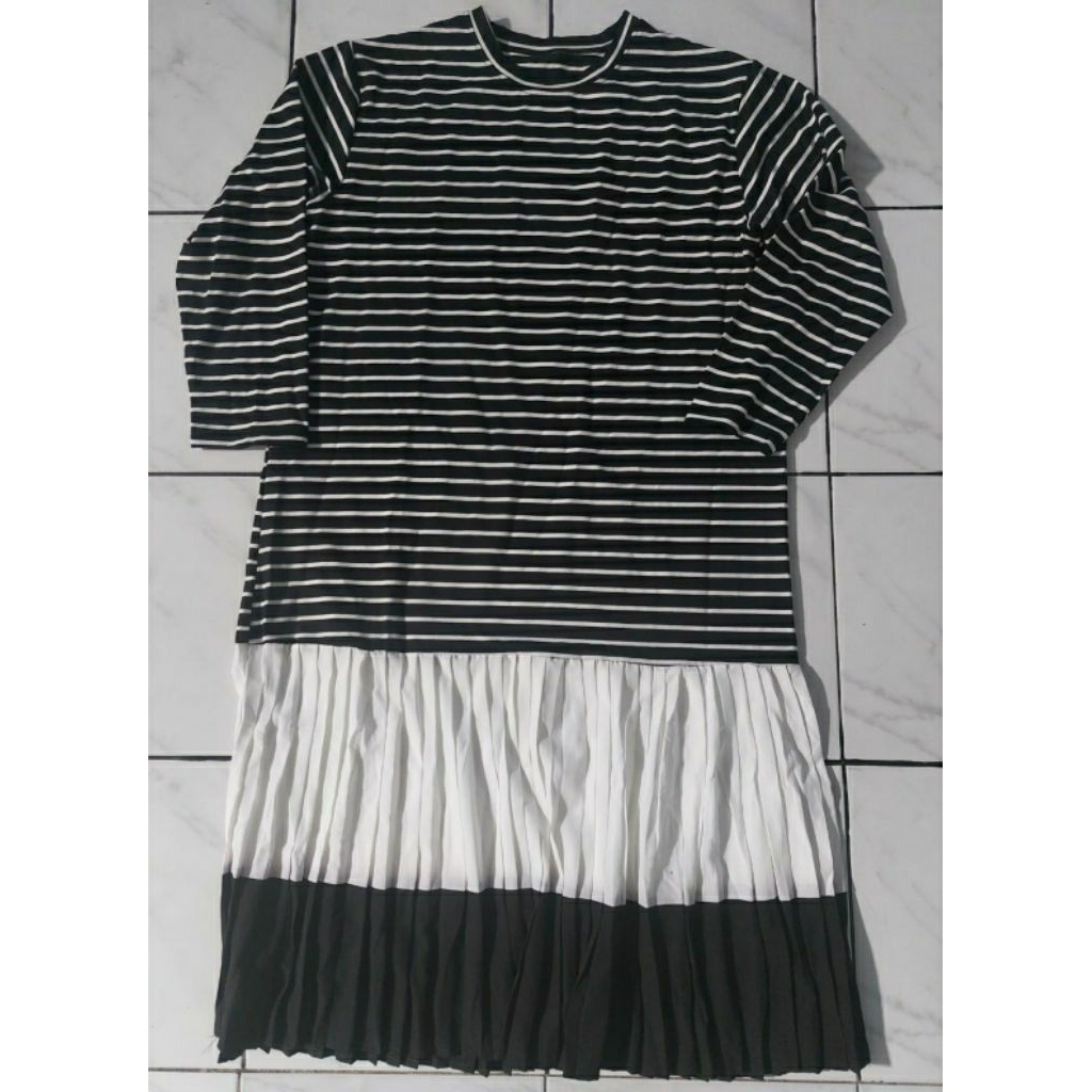 dress midi two tone premium bkk