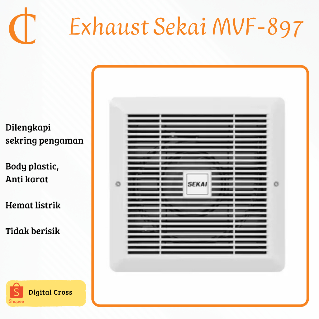 Exhaust Sekai MVF-897 - Ceiling Exhaust Fan 8 inch