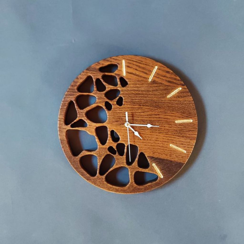 jam dinding original kayu asli