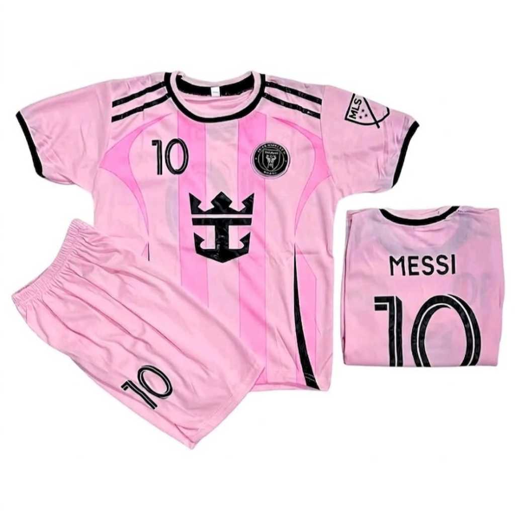 SETELAN BAJU BOLA ANAK TERBARU 2025 INTRMIAMI MESSI / SET BAJU BOLA ANAK LAKI LAKI TERMURAH