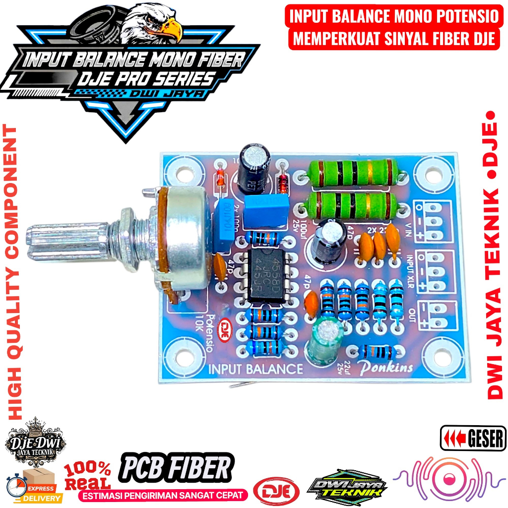 Kit Input Balance Mono Low Noise Fiber Berkualitas