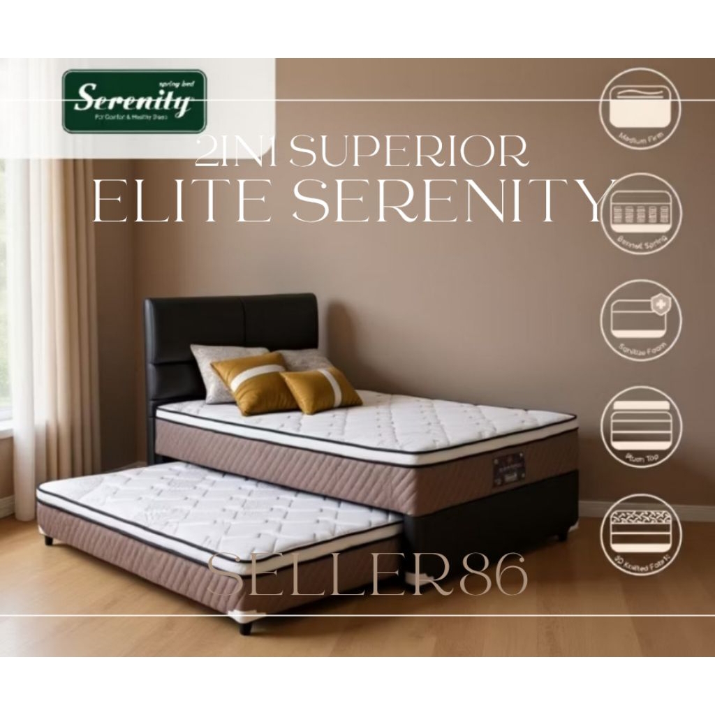 SRPINGBED ELITE 2IN1 SERENITY 120X200 / TWIN BED ELITE SERENITY 120X200 / 2IN1 ELITE SPRINGBED