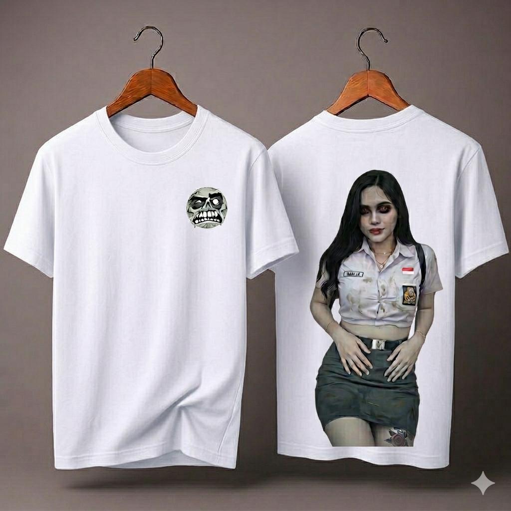 KAOS Hantu sma cantik tatto bunga mawar/ kaos Distro Hantu sma cantik tatto bunga mawar kaos Pria da