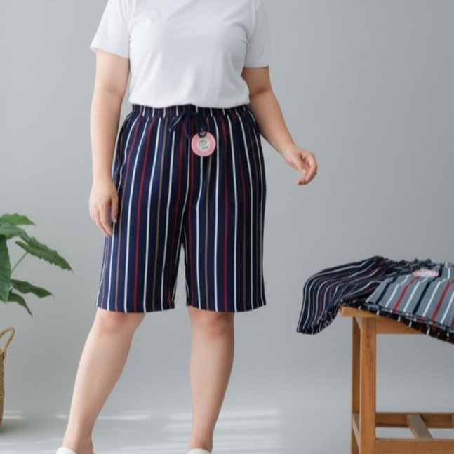 CELANA KULOT SALUR PENDEK JUMBO/PENDEK SUPER JUMBO/KULOT GARIS JUMBO