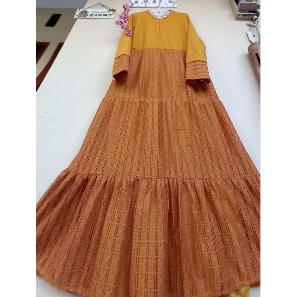 (BISA COD) GAMIS BROKAT/GAMIS PESTA/KONDANGAM MEWAH MURAAH