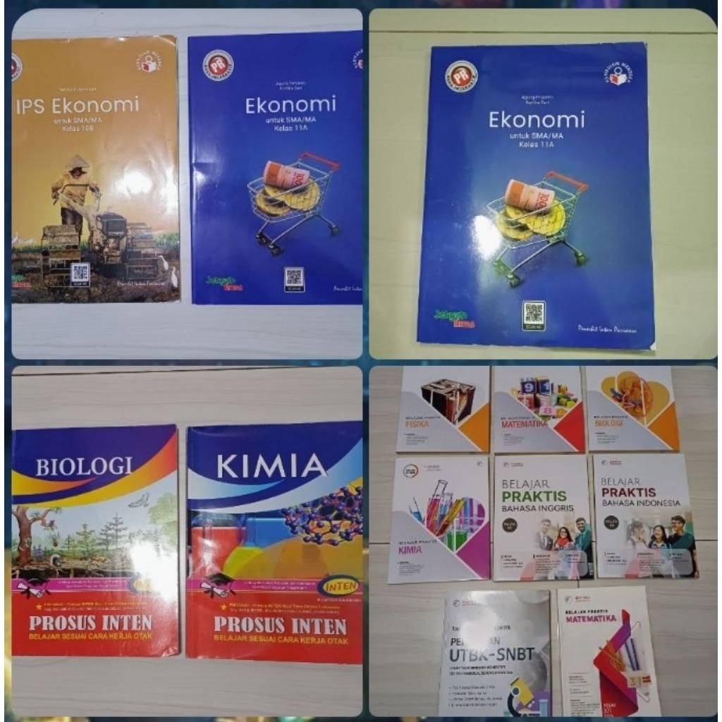 (preloved) buku utbk dan mapel kelas 11 12 neutron inten intan pariwara