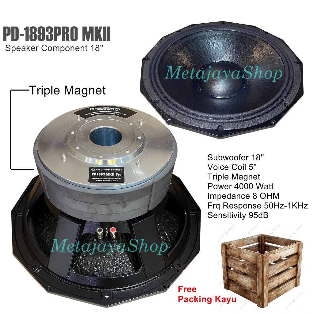 Komponen Speaker 18 Inch PD1893PRO MKII Triple Magnet Rangka Babet