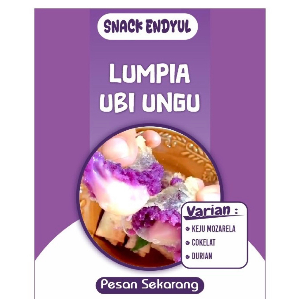 LUMPIA UBI UNGU MOZZARELA FROZEN (6pcs)