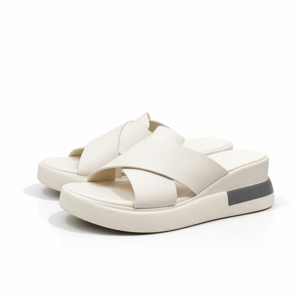 Sandal Wedges Wanita Fashion Viral Kekinian 2026 - Ukuran 37-42, Tinggi Hak 5 Cm - Sendal, Cewek