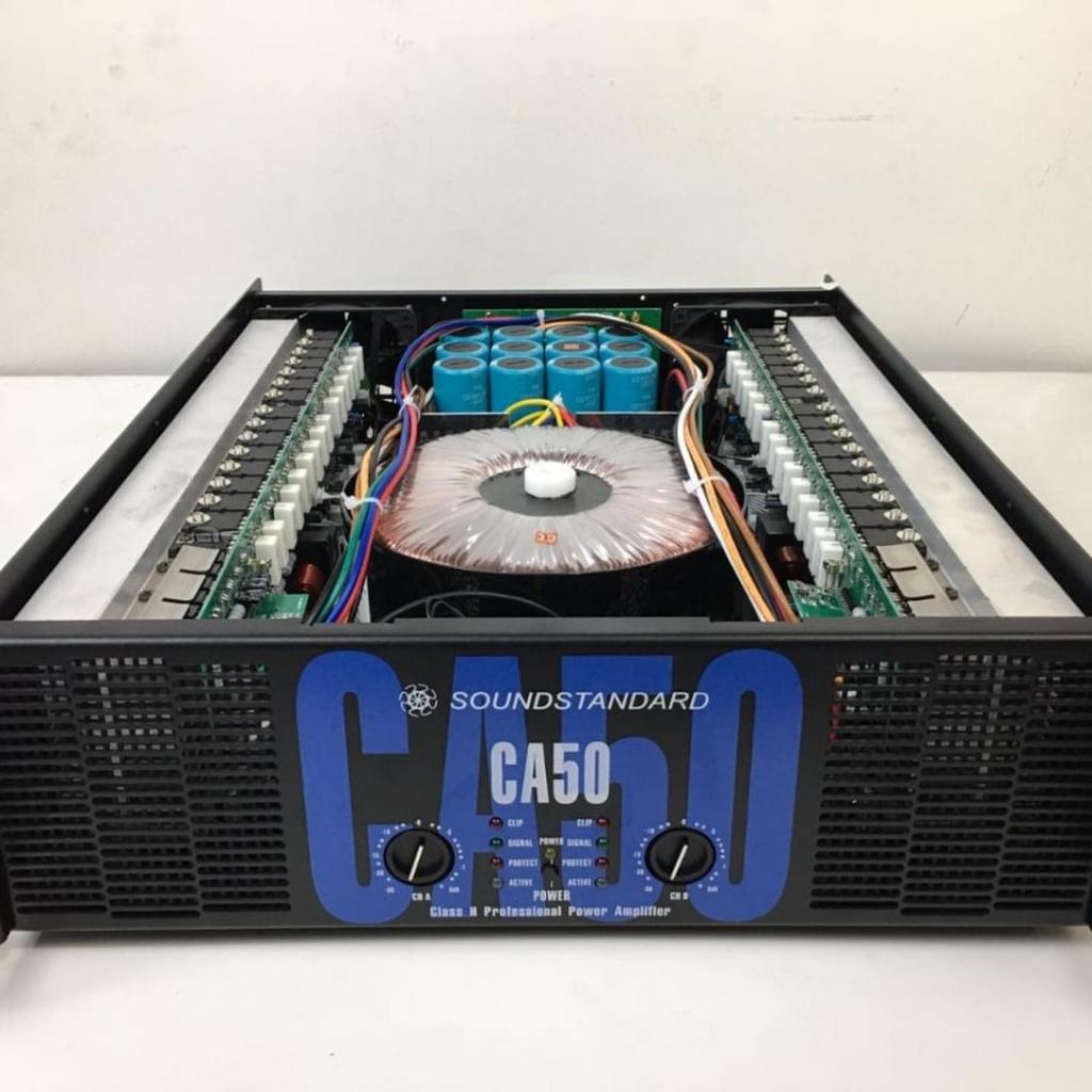SOUNDSTANDARD Power Ampli CA50 M / CA 50 M / CA 50M – Body Mesin Panjang IC Macro 2x4500W 8ohm 4ohm 2ohm