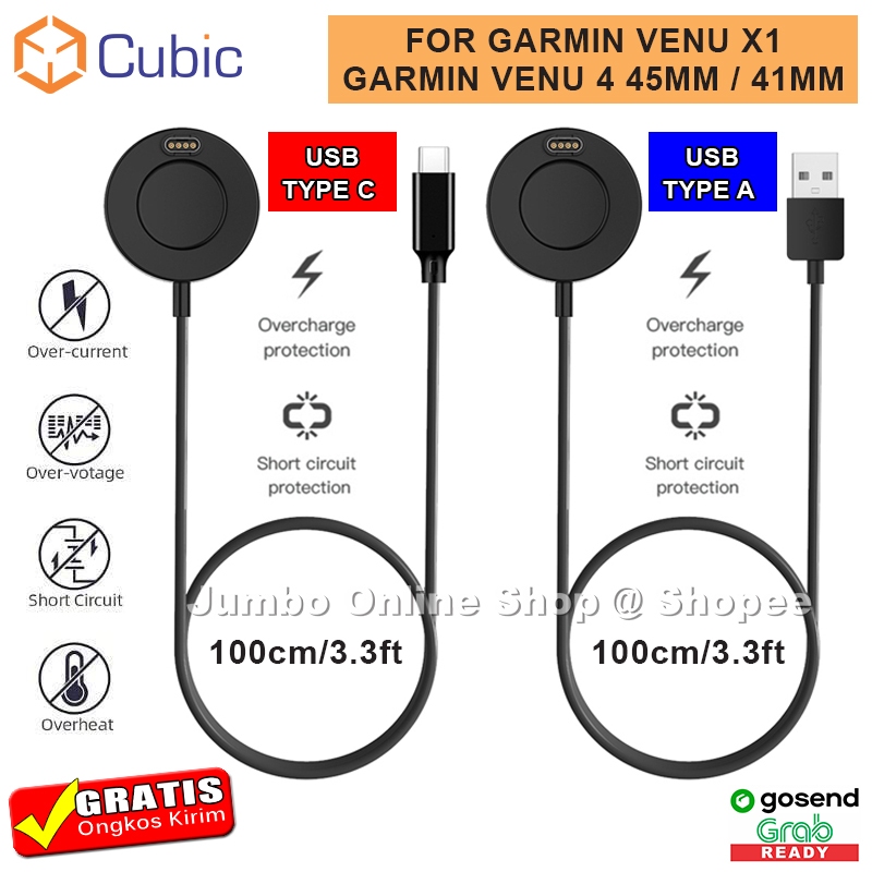 Dock Charger USB Cable For Garmin Venu X1 - Garmin Venu 4 45mm / 41mm