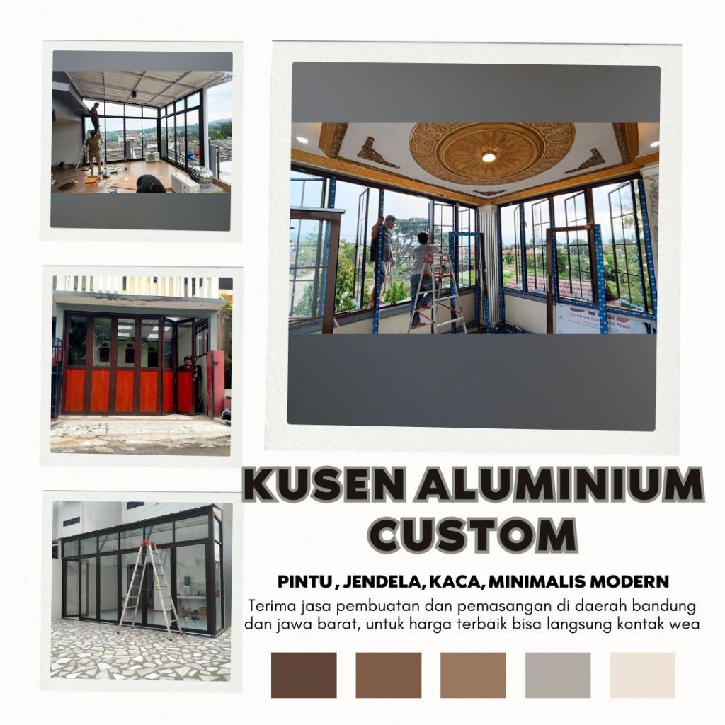 Kusen Aluminium Custom Bandung | Pintu Aluminium & Jendela Aluminium Kaca Minimalis Berkualitas