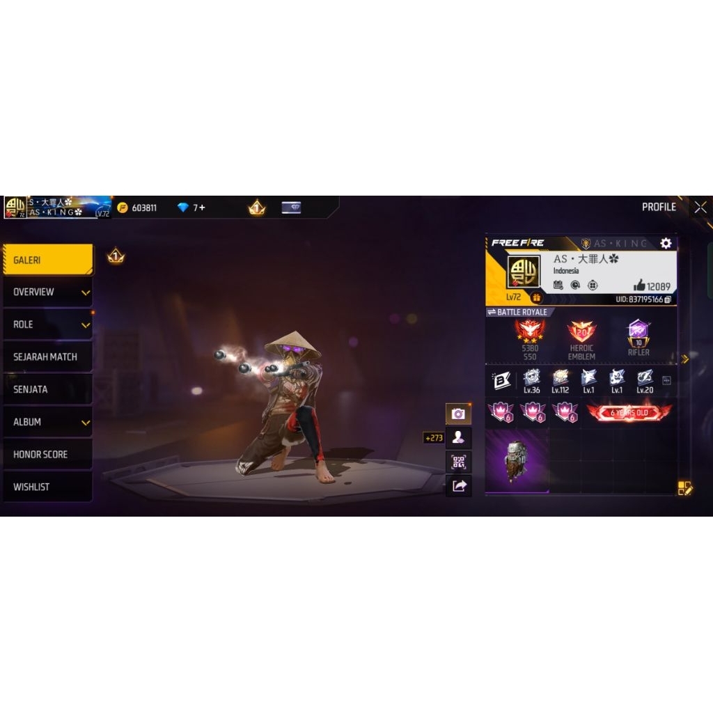 jual akun free fire