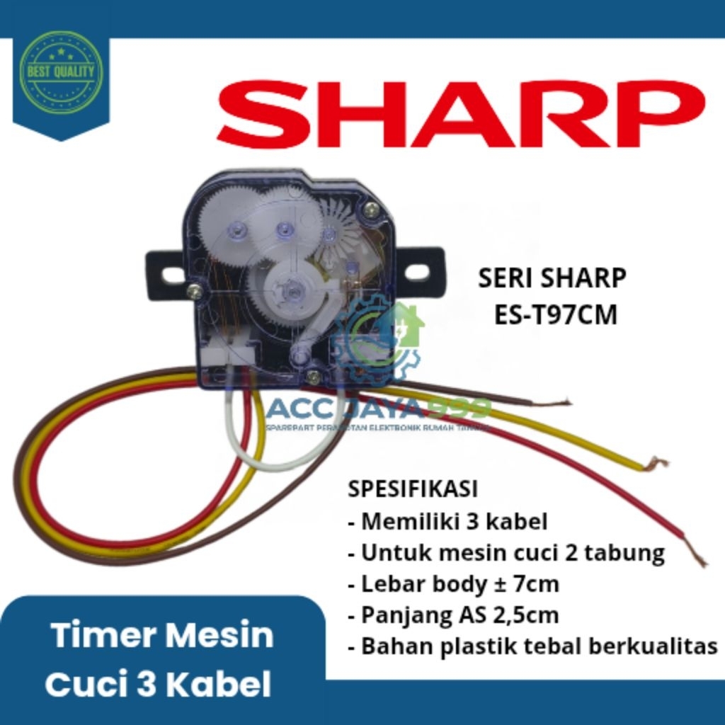 Timer Mesin Cuci 2 Tabung SHARP ES-T97CM 3 Kabel