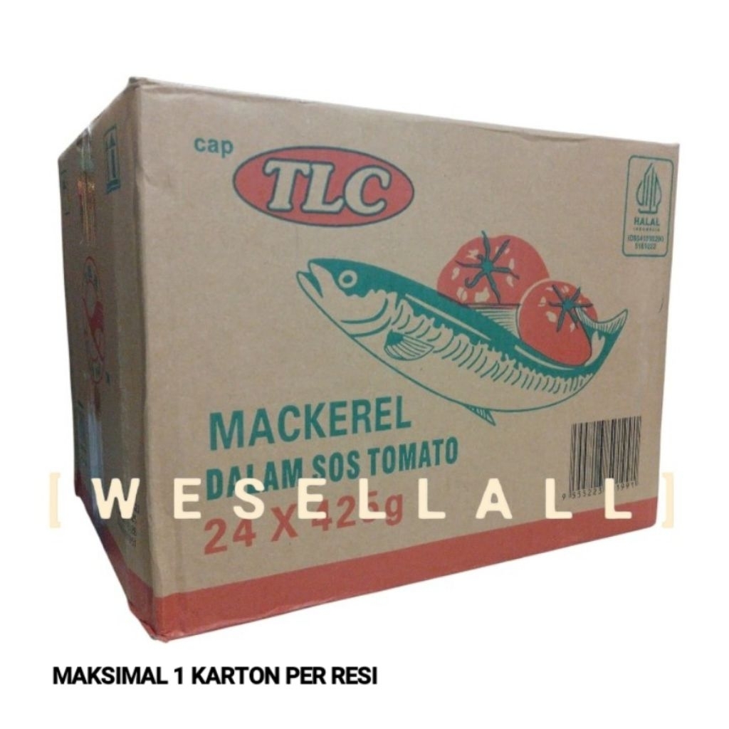 Sarden TLC Mackerel KARTON 24 Kaleng @ 425 gr | 0001MPZ