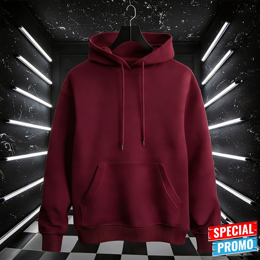 Hoodie Polos Kekinian Keren Hitam Sweater Jumper Unisex