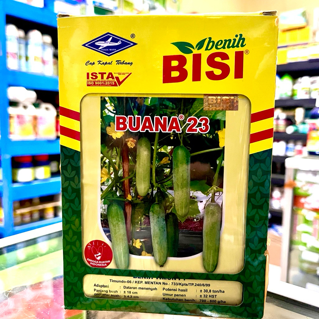 Benih timun Buana 23 Kemasan 20gr - Bibit Timun Buana Cap Kapal terbang