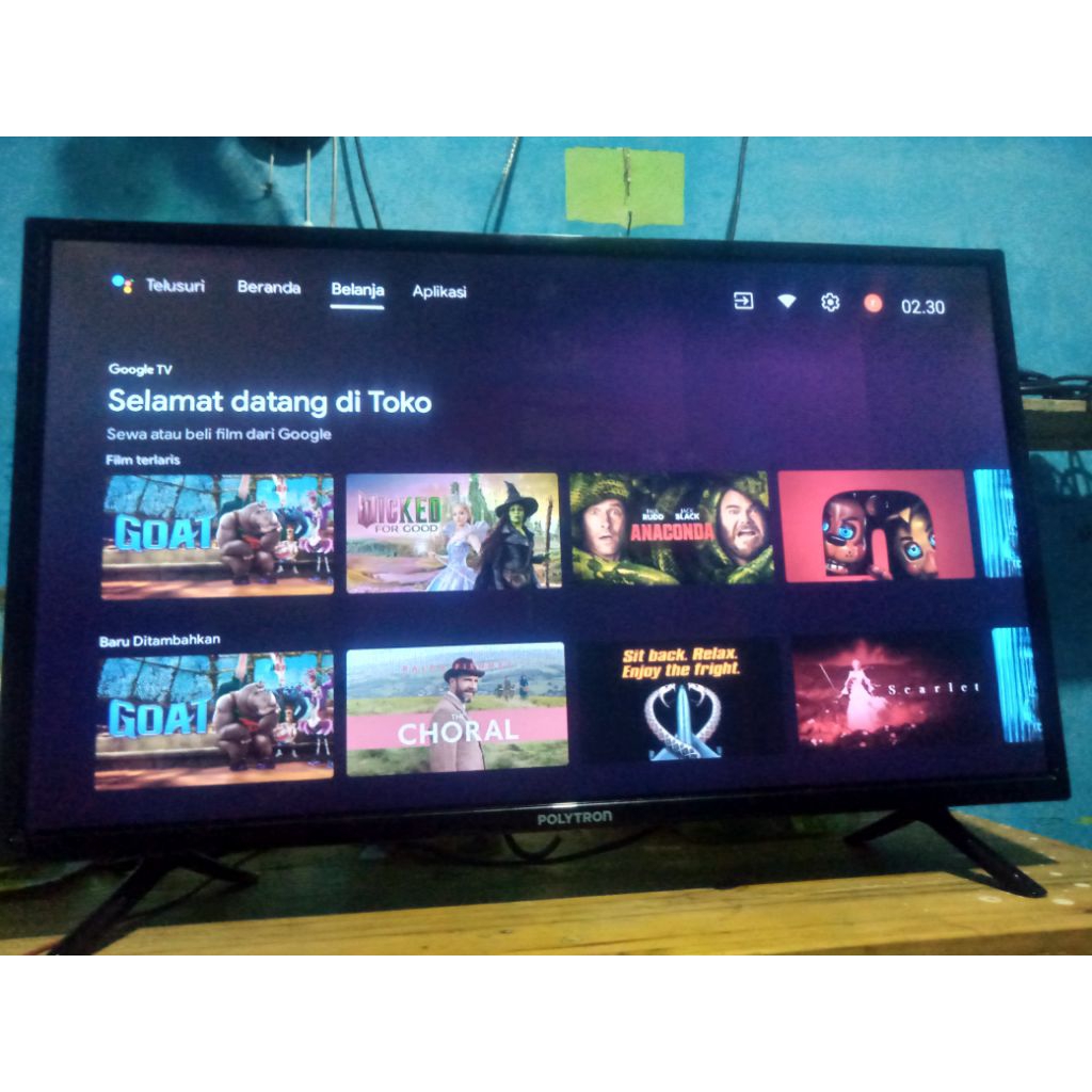 Tv Polytron 32inch android smart tv