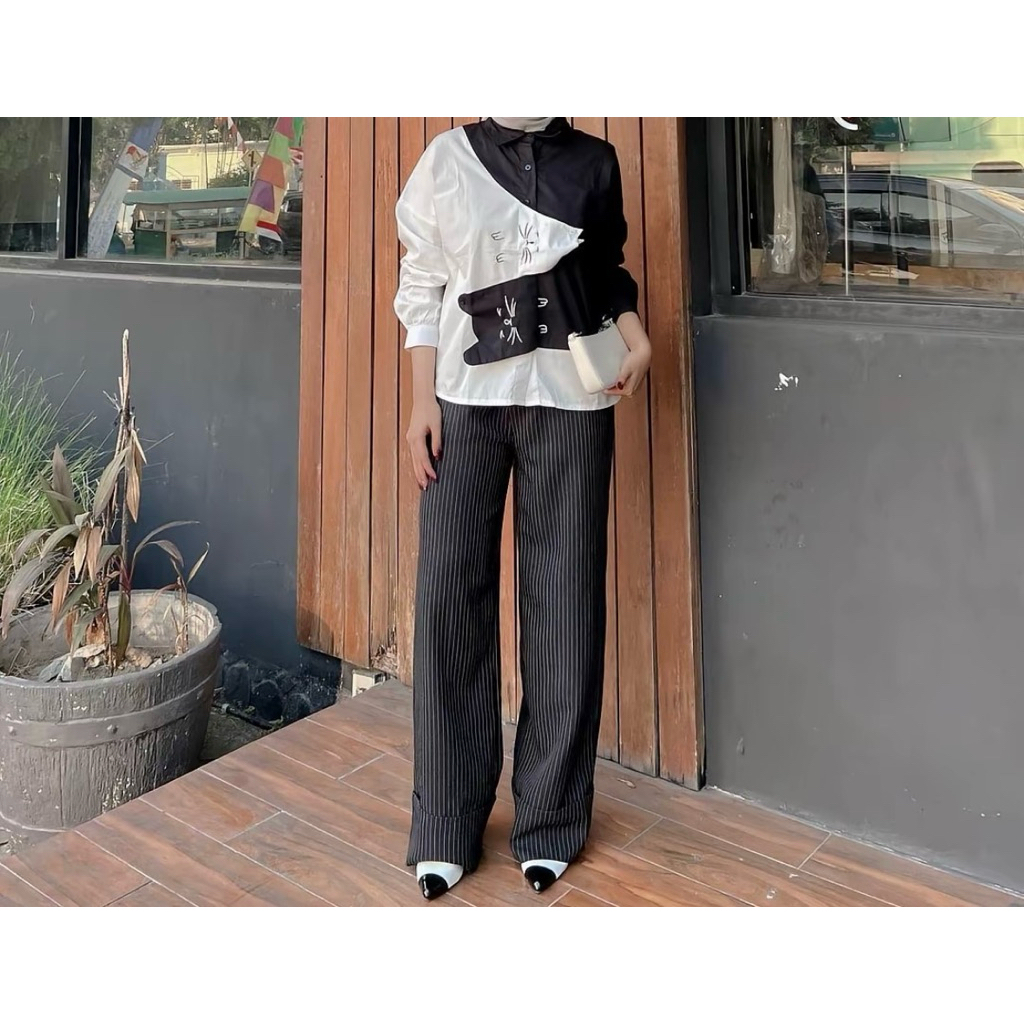 Stripe Pants // Loose Pants // Celana Kulot [PRELOVED]