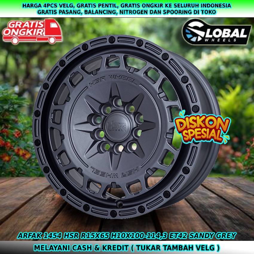 Velg hsr R15 untuk mobil Ertiga| Grandmax| Innova| Rush| new avanza| dll velg hsr arfak R15