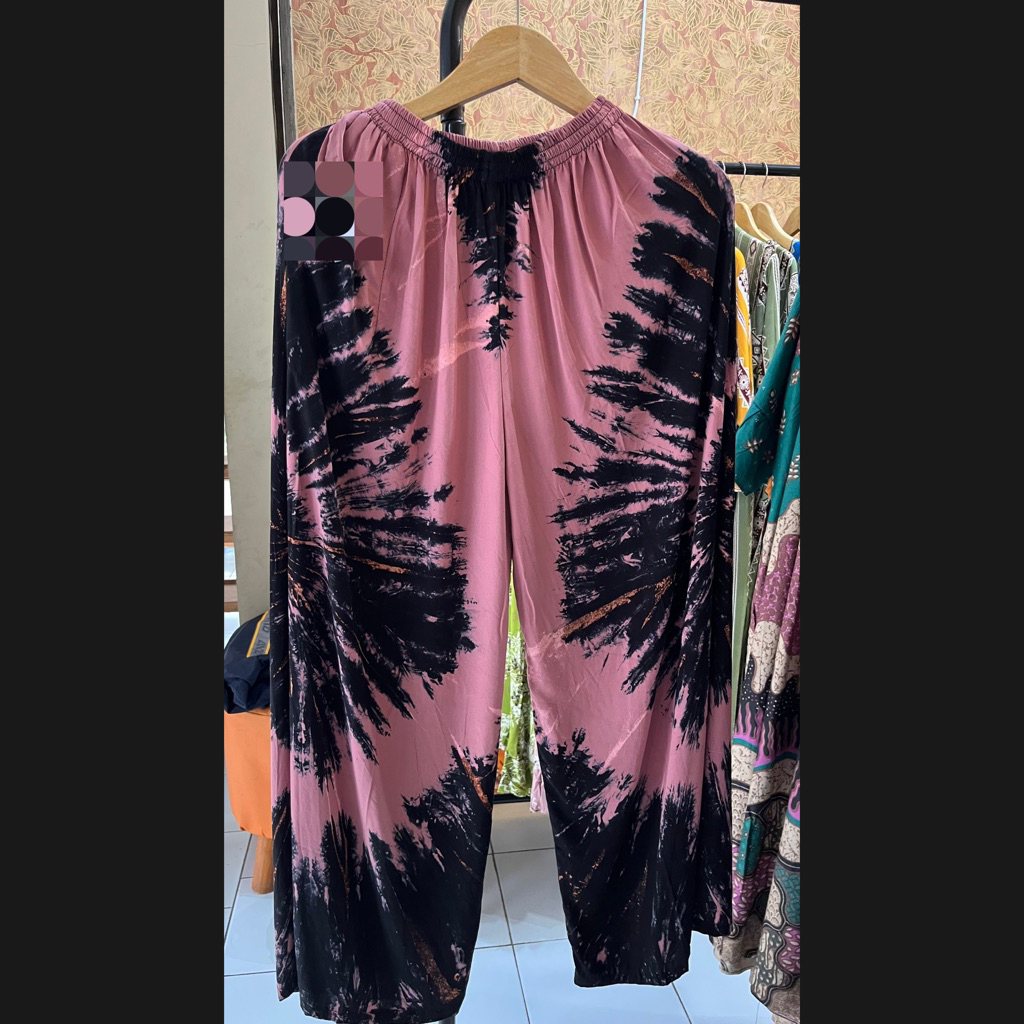 KiKa Kulot Tie Dye Panjang Bahan Santung Adem Premium Tebal