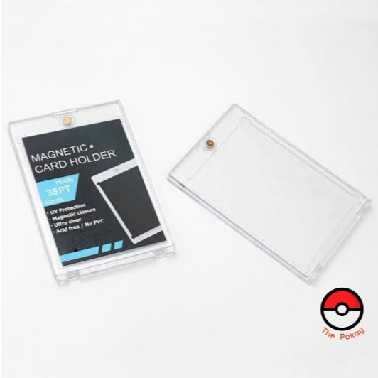 (The Pokay) Magnet Magnetic Card Holder Case TCG Sport Kpop Photocard Pokemon Acrylic Card Slab