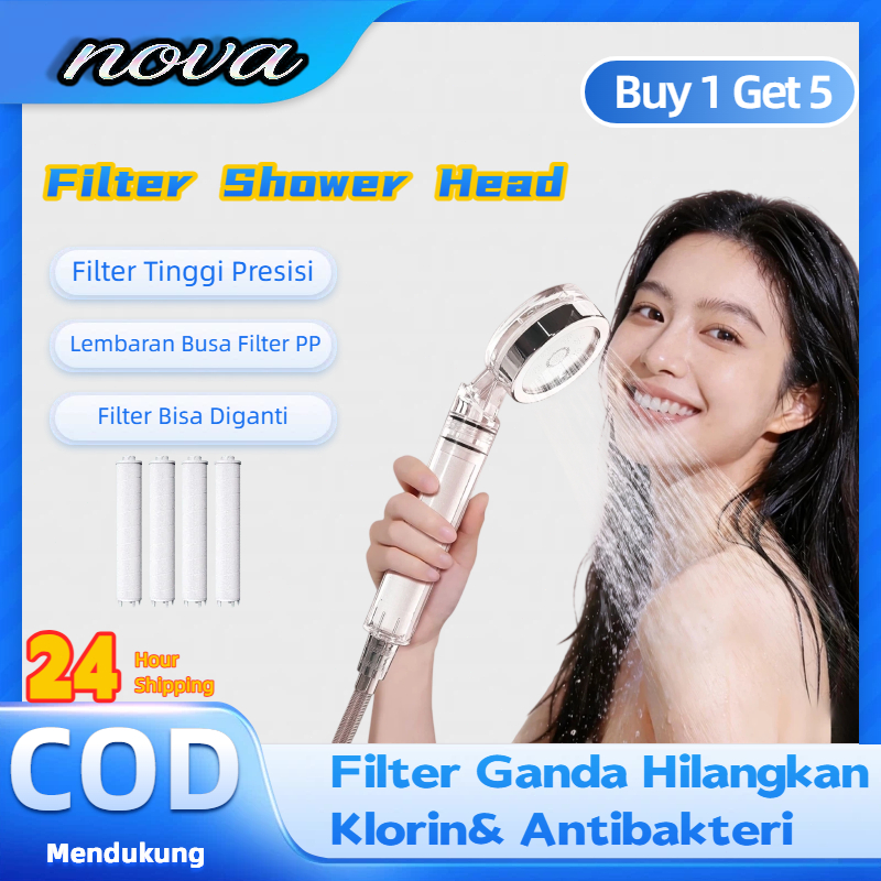 Shower Head Filter Besar Dilengkapi 4 filter Shower Kamar Mandi highnend shower toto set ori