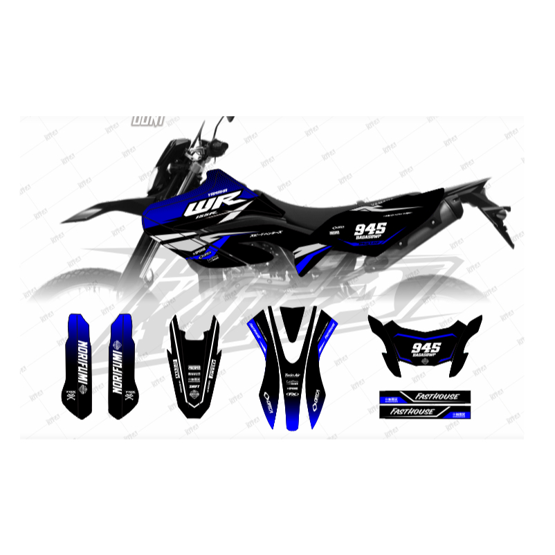 Decal Yamaha WR155 Stiker wr 155 Decal biru hitam supermoto full body custom